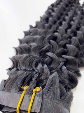 Burmese Hair Seamless Curly Wave Clip Ins