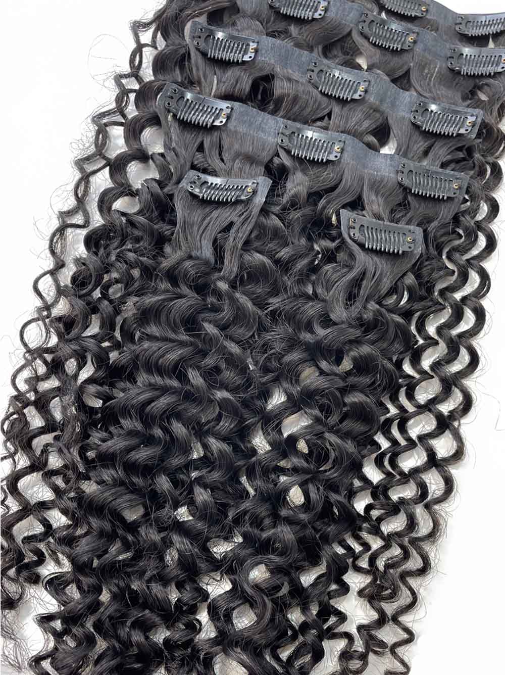 Burmese Hair Seamless Deep Wave Clip Ins