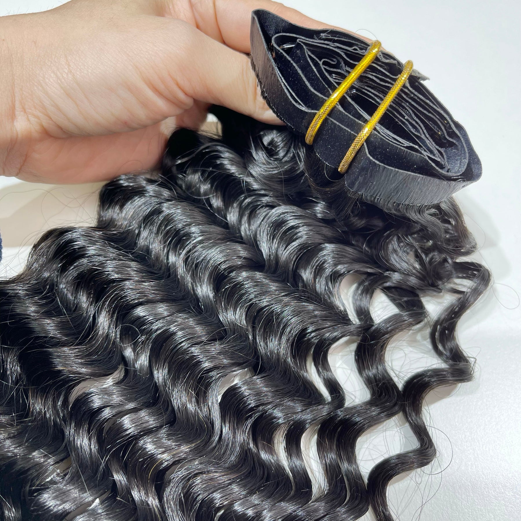 Burmese Hair Seamless Deep Wave Clip Ins